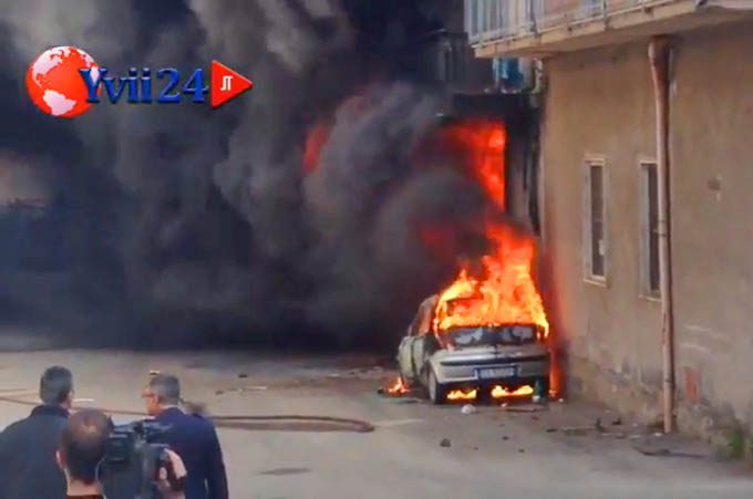 Biancavilla, un incendio devasta un edificio di via Unione Sovietica