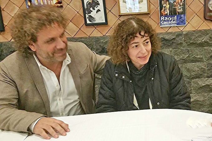 Gerardina Trovato insieme al manager Maurizio Opinato