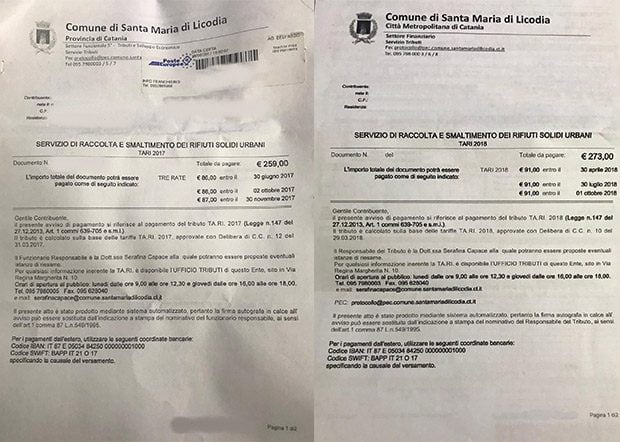 Santa Maria di Licodia. Tari 2018 il costo del servizio diminuisce, ma la bolletta aumenta