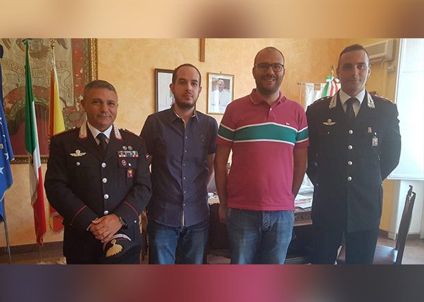 Biancavilla. Il sindaco Antonio Bonanno incontra il capitano dei Carabinieri Angelo Accardo