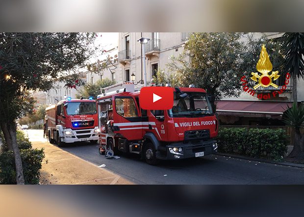 Catania. Incendio ristorante in via di Sangiuliano