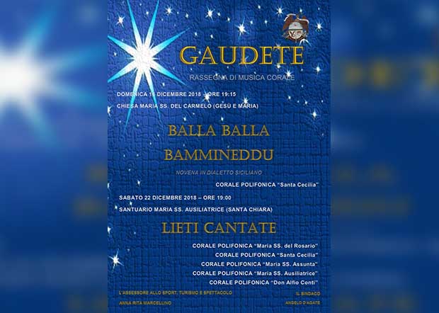 Adrano. Da domani la rassegna di musica corale “Gaudate”