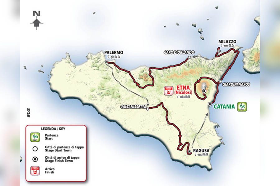 Ciclismo. “Giro di Sicilia”, presentata a Biancavilla la quarta e conclusiva tappa