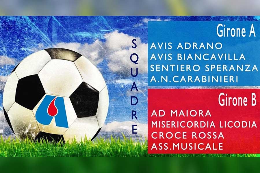 Biancavilla. Al via domani “Un goal per la vita” secondo torneo Avis