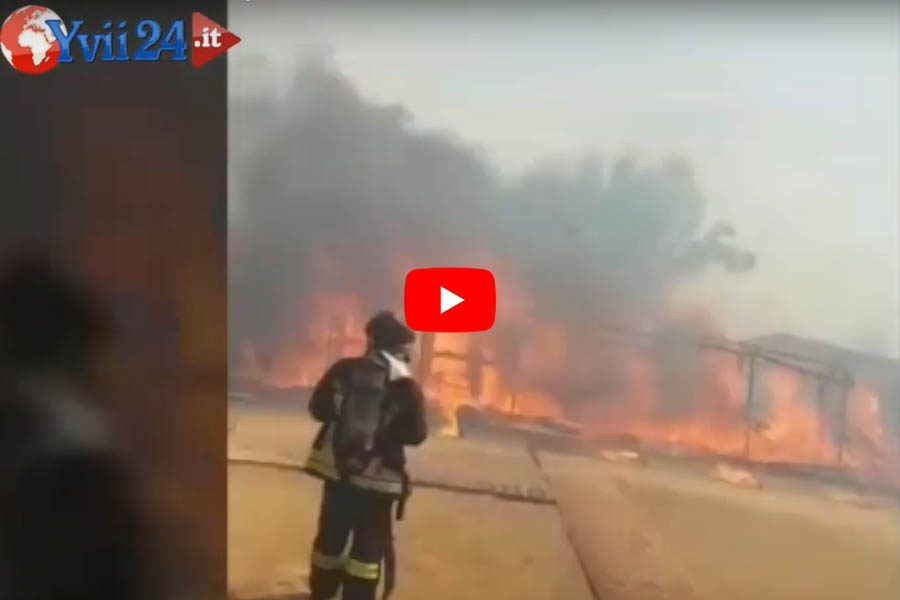 Catania. Il rogo della Plaia, immagini impressionanti (VIDEO)
