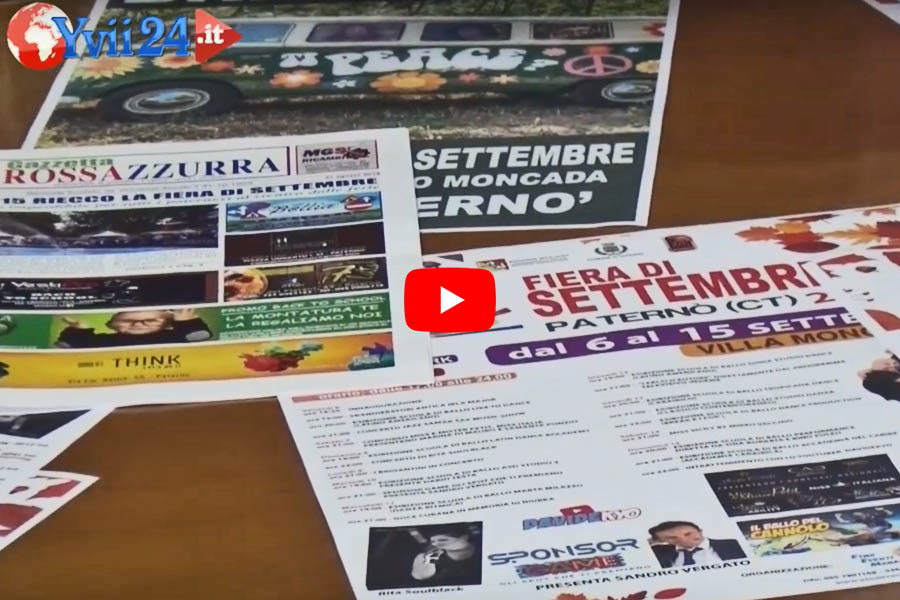 Paternò. Presentata la “Fiera di Settembre”