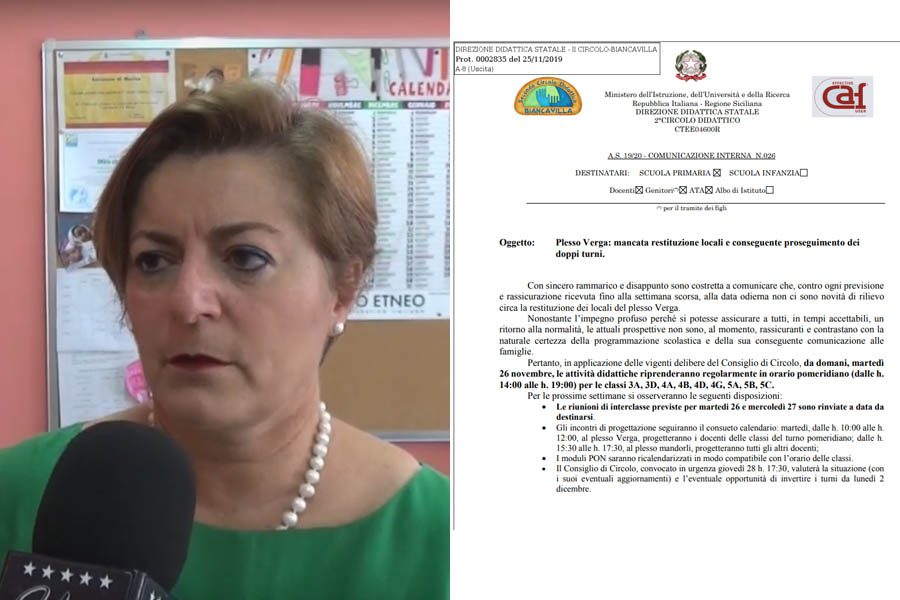 Biancavilla. Contrordine alla “Verga”: proseguono i turni pomeridiani
