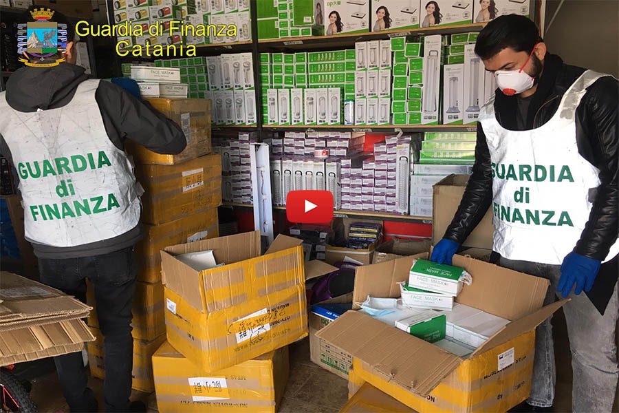 Coronavirus. Maschere nocive e non sicure, maxi sequestro della Guardia di Finanza di Catania