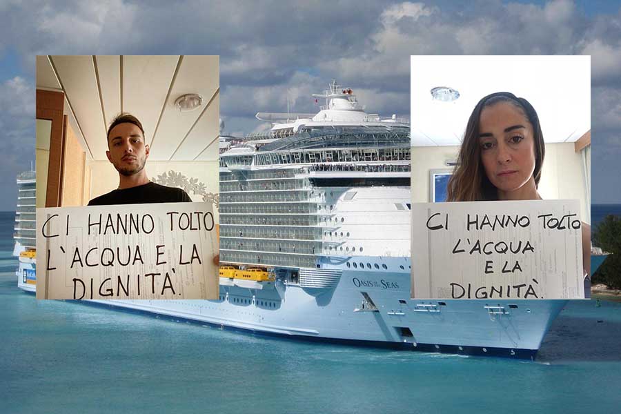 “Oasis of the Seas”. Giovanna e Riccardo: “Ci hanno tolto l’acqua, la dignità e la carta igienica”