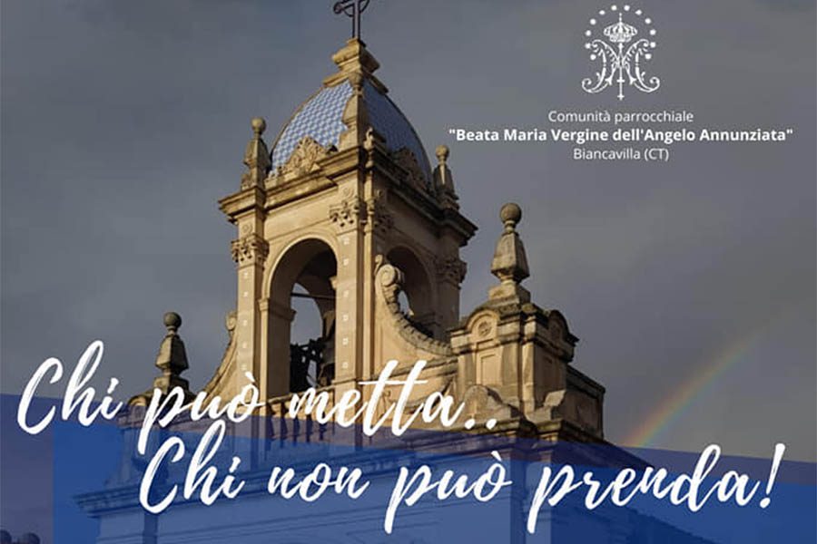 Biancavilla. Da lunedì raccolta di generi alimentari all’Annunziata