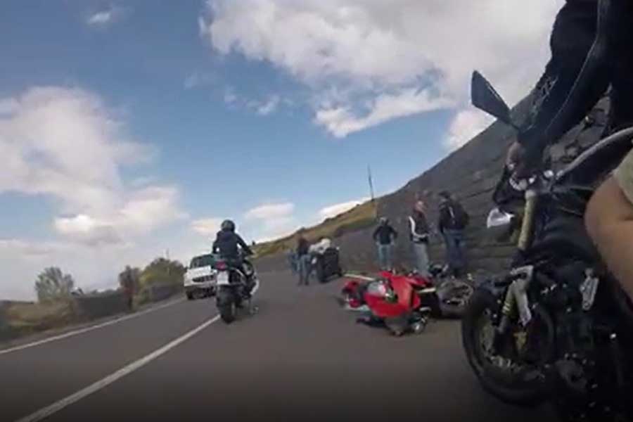 Di Santa Maria di Licodia il centauro rimasto ferito in un incidente sull’Etna