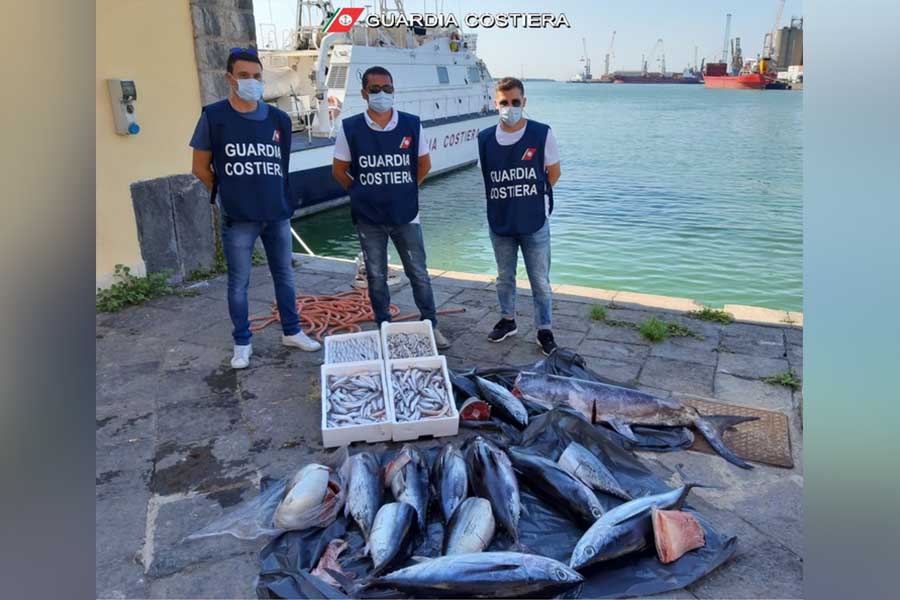 Guardia Costiera sequestra 250 chili di pesce e lo dona alla Caritas di Santa Maria di Licodia