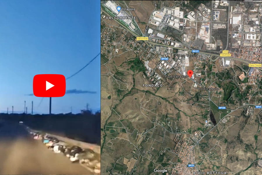 Provinciale 134 Motta-Valcorrente come una grande discarica