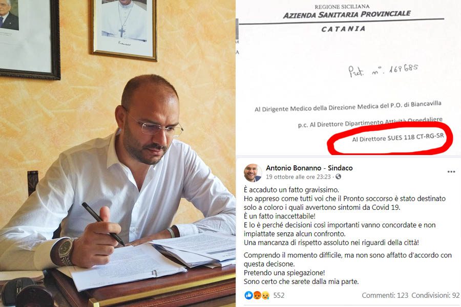 Biancavilla. Sì, il sindaco Bonanno ha proprio diffuso una fake-news