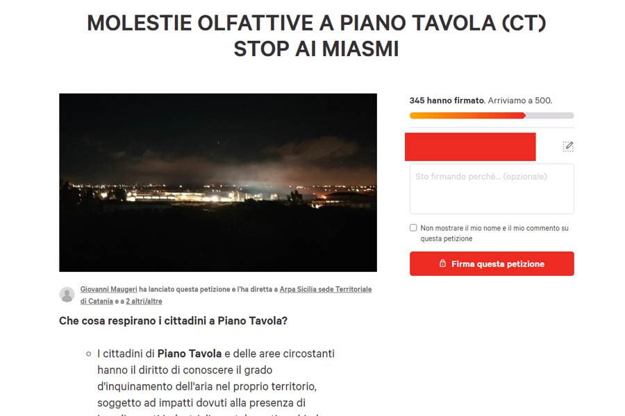 Piano Tavola. Area irrespirabile, petizione online e l’amministrazione comunale resta indifferente