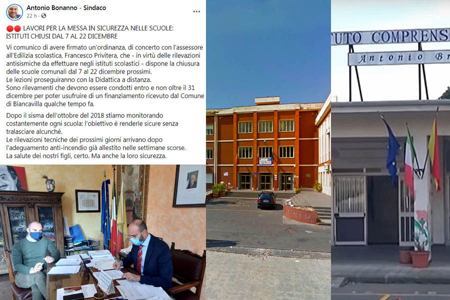 Biancavilla. Da lunedì scuole chiuse per lavori, ma divampano le polemiche