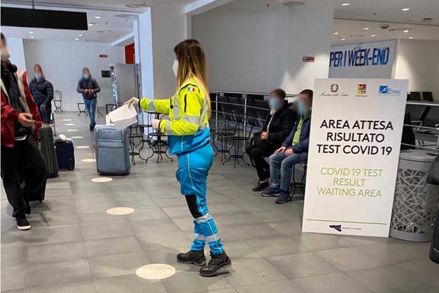 Catania. In aeroporto, Misericordie a supporto della “Covid-19 test area”