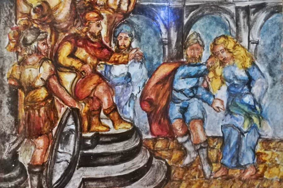 Paternò. Roberto Fabio Coniglio dona opere sulla patrona alla parrocchia Santa Barbara