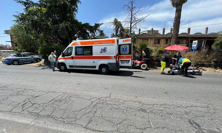 Adrano. Incidente con quad sulla 284. Interviene Elisoccorso