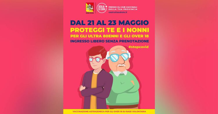 Vaccini anti Covid. La Sicilia lancia l’iniziativa “Proteggi te e i nonni”