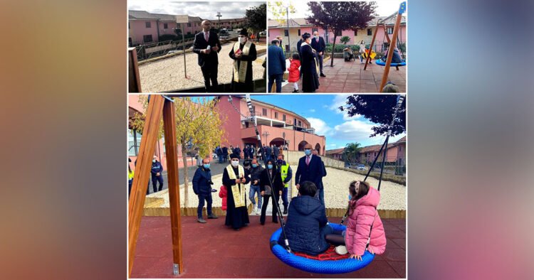 Biancavilla. Inaugurato in piazza Solaris il nuovo parco giochi “Don Francesco Furnari”
