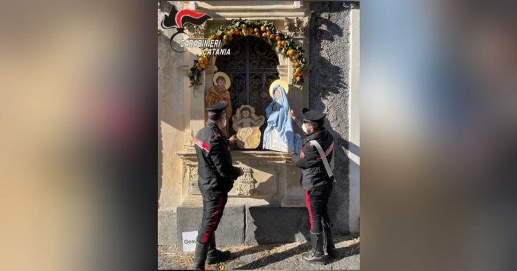 Paternò. Recuperate e restituite le sagome asportate dal presepe da un uomo, denunciato per furto