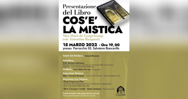 Biancavilla. Si presenta il libro sulla mistica, del Vescovo di Acireale Mons. Antonino Raspanti