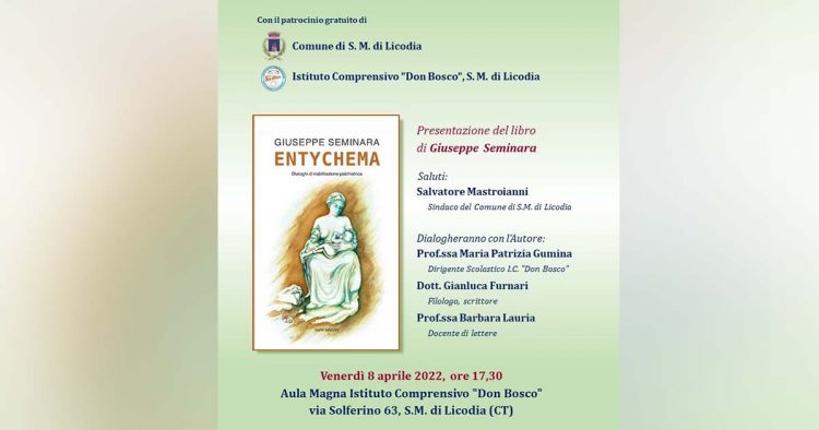 S.M. di Licodia. Venerdì presentazione libro “Entychema” di Pino Seminara