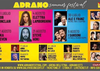 Tanti spettacoli con nomi di spicco per la “Adrano summer fest”