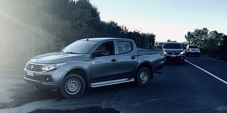 S.M.di Licodia. Ordigno bellico arrivato nella cava Di Paola