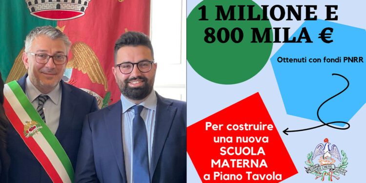 Belpasso. Il comune ottiene un finanziamento di quasi 2milioni di euro per una nuova scuola materna a Piano Tavola