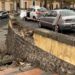 S.M. Di Licodia. Auto sbanda e abbatte un muro