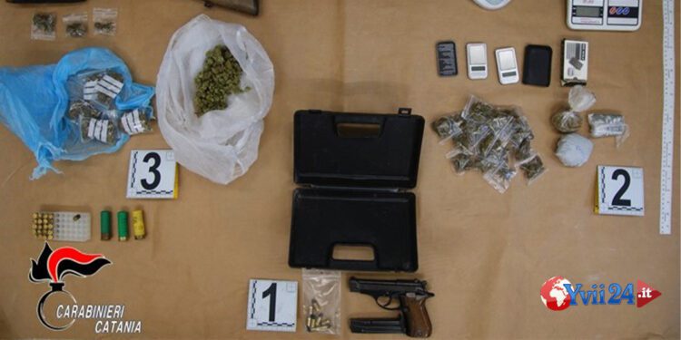 Catania. Trovate in una stalla armi e droga