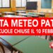 Paternò. Domani 10 febbraio Scuole chiuse per Allerta Meteo
