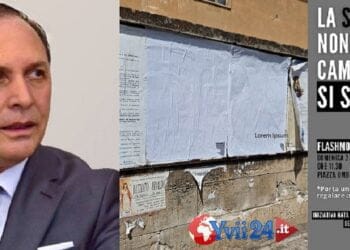 Paternò: Il sindaco ordina la copertura dei manifesti del Pd contro La Russa