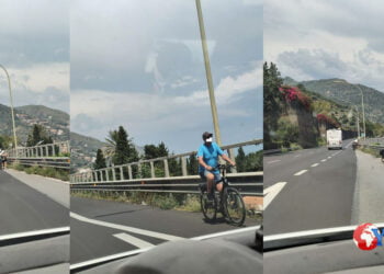 Sicilia. A spasso in bici in autostrada
