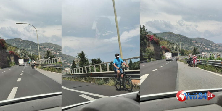 Sicilia. A spasso in bici in autostrada