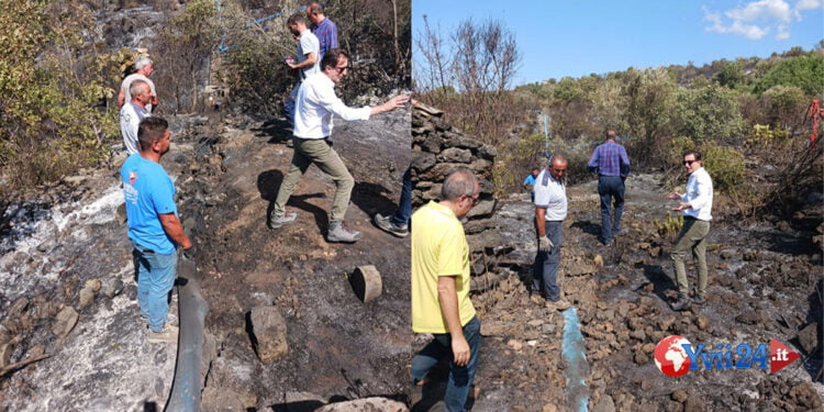 Belpasso. Incendio conduttura idrica, sostituzione in corso