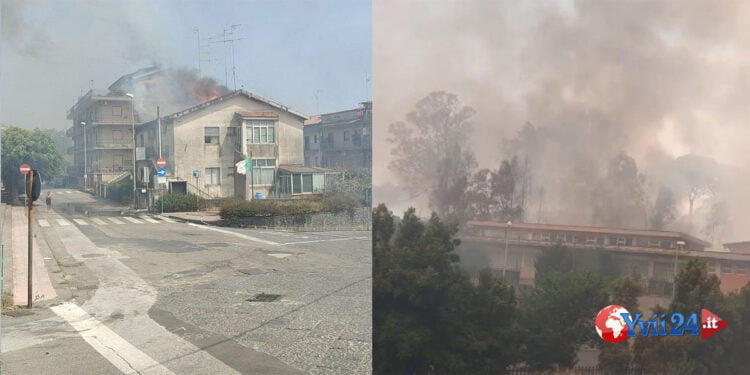 Incendi devastanti nei paesi costieri etnei