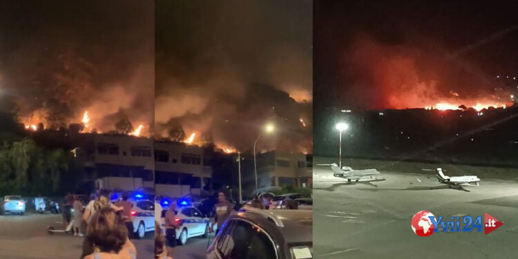 Sicilia. Chiuso per incendi l’aeroporto “Falcone e Borsellino”