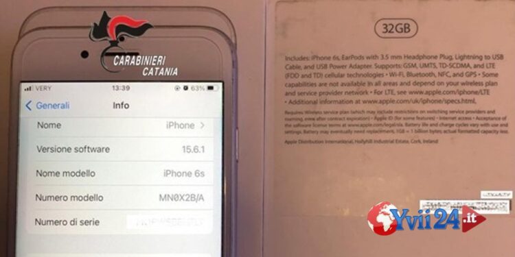 Prov. Catania. Apre porta casa a Carabinieri con telefono rubato