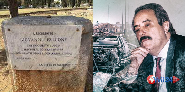 Sicilia. Scomparsa targa in memoria di Giovanni Falcone