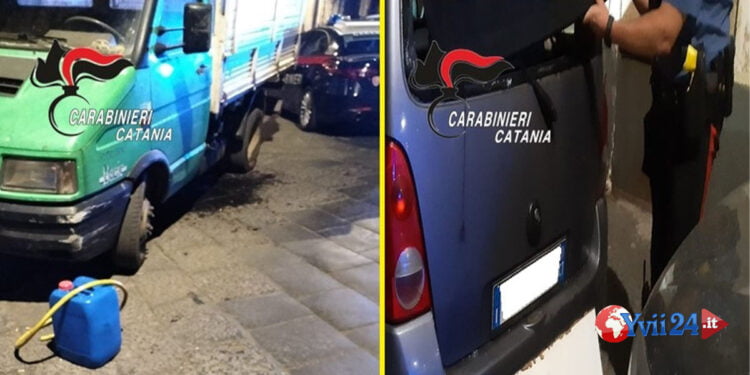 Catania. Arrestata coppia di ladri di gasolio