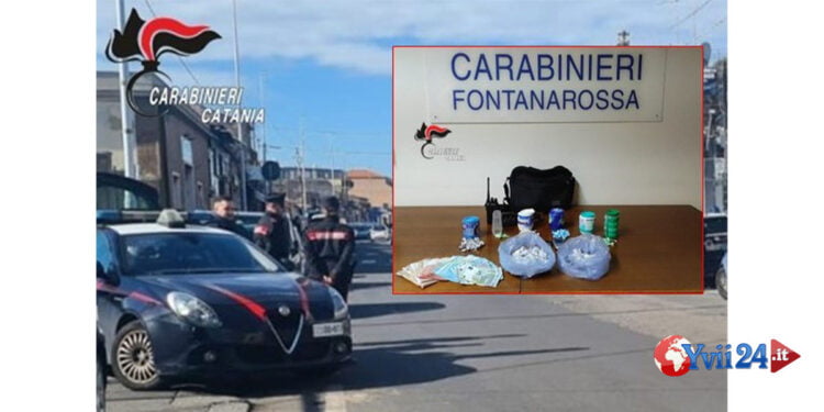 I Carabinieri della Compagnia di Catania Fontanarossa hanno arrestato due pusher-vedette con 142 dosi di cocaina