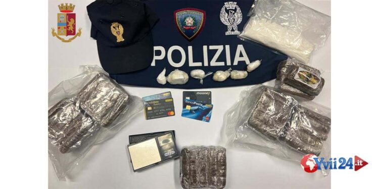 arrestato giovane incensurato con cocaina e hashish