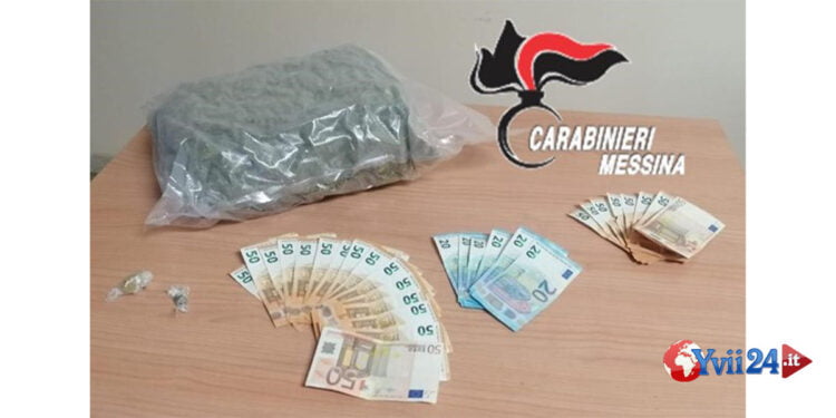 I CC della Compagnia di Messina Sud hanno arrestato un 20enne per guida senza patente mai conseguita e trasporto droga