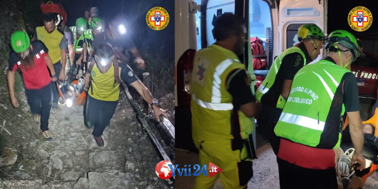 Il Soccorso Alpino siciliano è intervenuto in territorio Cassibile ieri poiché una turista macedone cadendo si era infortunato ad una gamba