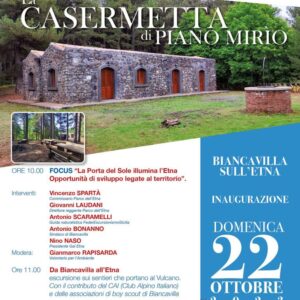 Inaugurazione della Casermetta di Piano Mirio con un finanziamento del Gal Etna ottenuto dal sindaco Bonanno quando era nel Cda