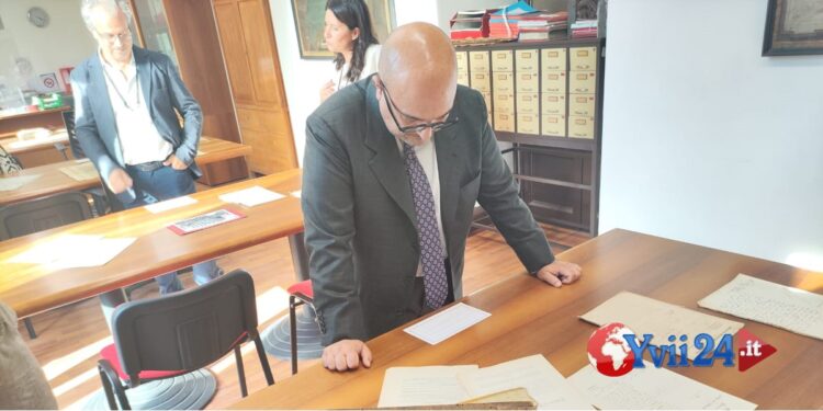 Catania. Il ministro Sangiuliano in visita all’Archivio di Stato