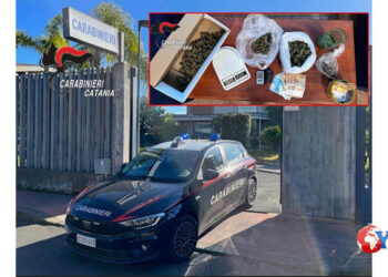 I CC di Sant’Agata li Battiati con i colleghi di Gravina di Catania hanno arrestato un pusher catanese: riforniva i clienti dal terrazzo